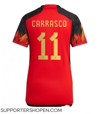 Belgien Yannick Carrasco #11 Hemma Matchtröja Dam VM 2022 Kortärmad
